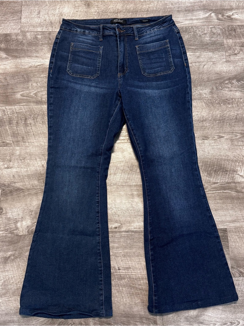 Judy Blue Flare Fit Front Patch Pocket Denim Jeans Womens Sz. 14W